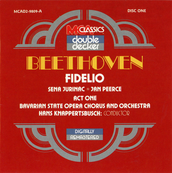 Ludwig van Beethoven - Hans Knappertsbusch, Bayerisches Staatsorchester, Sena Jurinac, Jan Peerce - Fidelio | Complete / Gesamtaufnahme (2xCD, Album, Mono, RE, RM) (Near Mint (NM or M-))