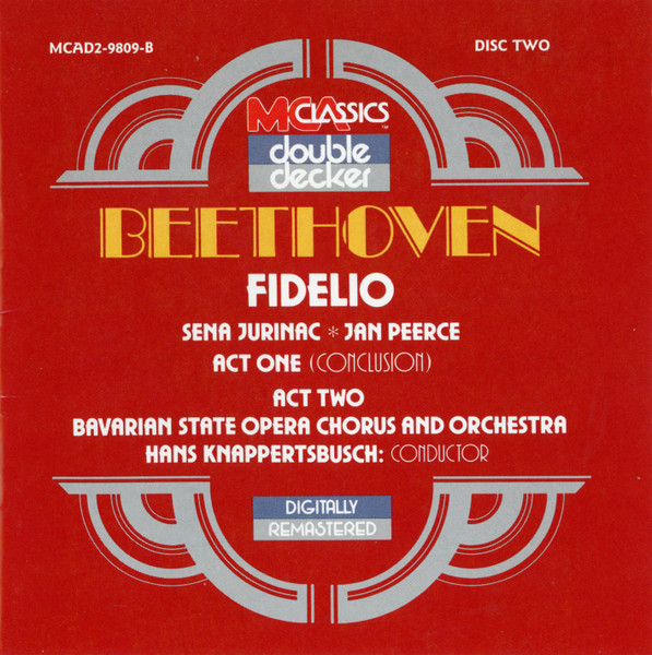 Ludwig van Beethoven - Hans Knappertsbusch, Bayerisches Staatsorchester, Sena Jurinac, Jan Peerce - Fidelio | Complete / Gesamtaufnahme (2xCD, Album, Mono, RE, RM) (Near Mint (NM or M-)) - Image 5
