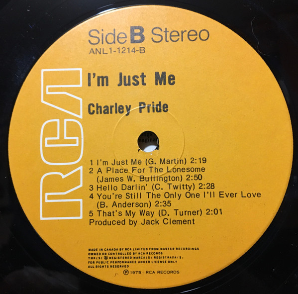 Charley Pride - I'm Just Me (LP, Album, RE) (Mint (M)) - Image 4