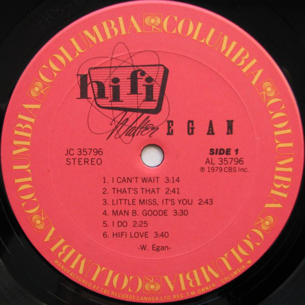 Walter Egan - Hi Fi (LP, Album) (Mint (M)) - Image 3