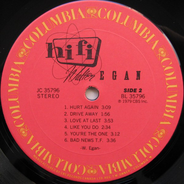 Walter Egan - Hi Fi (LP, Album) (Mint (M)) - Image 4