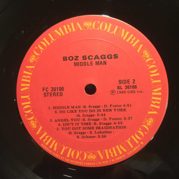 Boz Scaggs - Middle Man (LP, Album) (Mint (M)) - Image 4