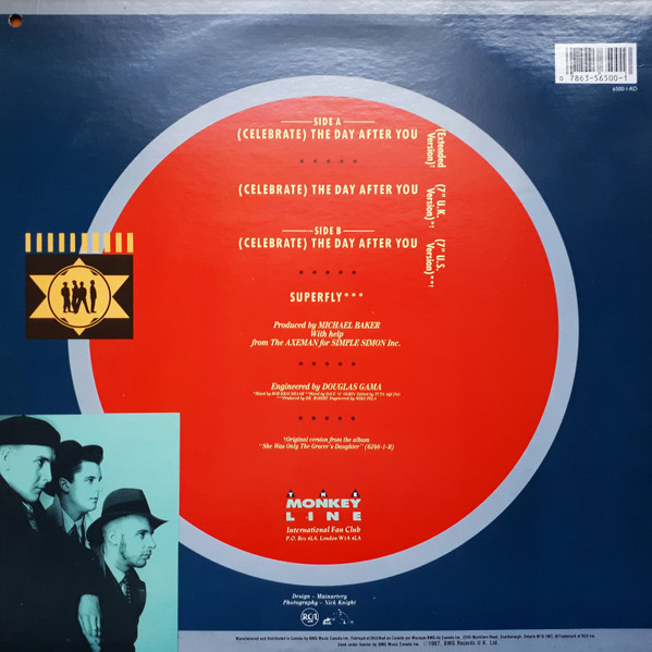 The Blow Monkeys with Curtis Mayfield - (Celebrate) The Day After You (12") (Mint (M)) - Image 2