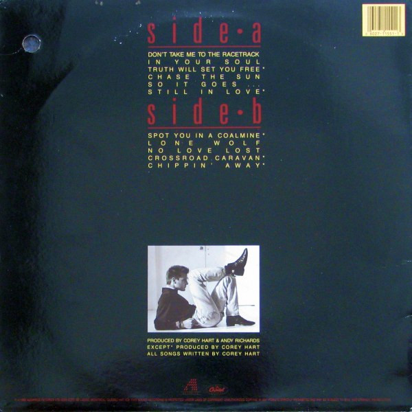 Corey Hart - Young Man Running (LP, Album) (Mint (M)) - Image 2