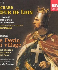 André-Modeste Gretry - Mady Mesplé, Charles Burles, Michel Trempont, Orchestre De Chambre RTBF/BRT, Edgar Doneux / Jean-Jacques Rousseau - Janine Micheau, Nicolai Gedda, Michel Roux, Orchestre De Chambre Louis De Froment, Louis De Froment - Richard Cœur De Lion / Le Devin Du Village (2xCD, Comp, Mono, RM) (Near Mint (NM or M-))