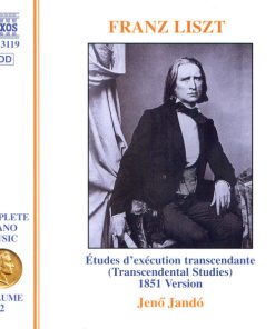 Franz Liszt - Jenö Jandó - Complete Piano Music • Volume 2 - Etudes D'Exécution Transcendante (Transcendental Studies) 1851 Version (CD, Album) (Near Mint (NM or M-))