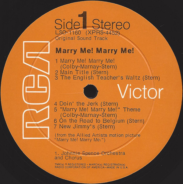 Emil Stern - Marry Me! Marry Me! (Original Soundtrack Recording) (LP) (Mint (M)) - Image 3