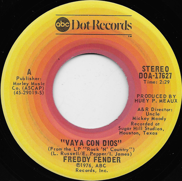 Freddy Fender (2) - Vaya Con Dios / My Happiness (7", Single, Ter) (Very Good Plus (VG+))