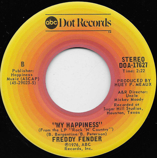 Freddy Fender (2) - Vaya Con Dios / My Happiness (7", Single, Ter) (Very Good Plus (VG+)) - Image 2