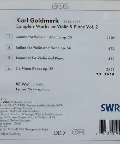 Alternative view of Karl Goldmark - Ulf Wallin · Bruno Canino - Complete Works For Violin & Piano 2 (CD, Album) (Near Mint (NM or M-))