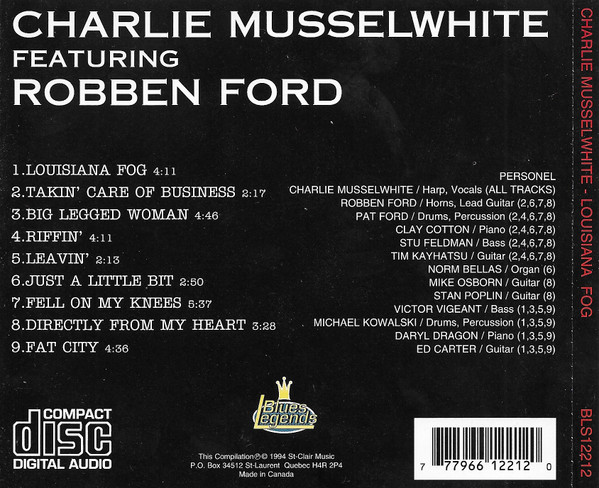 Charlie Musselwhite - Louisiana Fog (CD, Album, RE) (Near Mint (NM or M-)) - Image 2