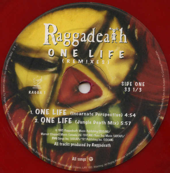 Raggadeath - One Life (12", Red) (Mint (M)) - Image 2