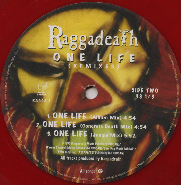 Raggadeath - One Life (12", Red) (Mint (M)) - Image 3
