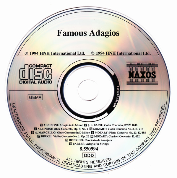 Various - Famous Adagios (CD, Comp) (Near Mint (NM or M-)) - Image 3