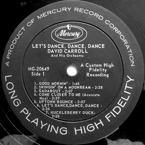 David Carroll & His Orchestra - Let's Dance, Dance, Dance (LP, Album, Mono) (Mint (M)) - Image 3