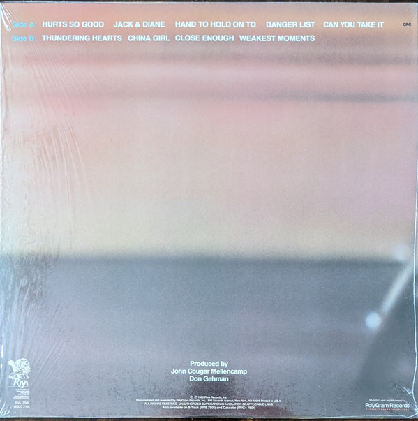 John Cougar Mellencamp - American Fool (LP, Album, Club, CRC) (Mint (M)) - Image 2