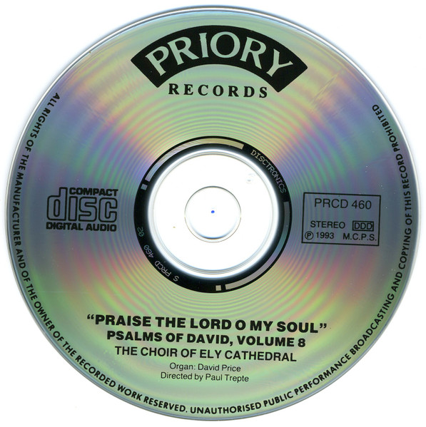 Ely Cathedral Choir, Paul Trepte, David Price (24) - "Praise The Lord O My Soul" Psalms Of David - Volume 8: (CD, Album) (Near Mint (NM or M-)) - Image 3
