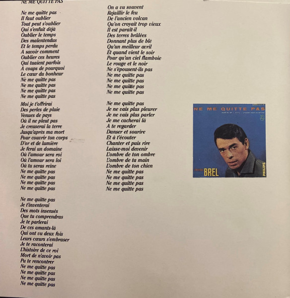 Jacques Brel - Ne Me Quitte Pas (CD, Album, RE) (Near Mint (NM or M-)) - Image 5