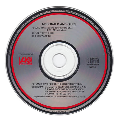 McDonald & Giles - McDonald And Giles (CD, Album, RE) (Mint (M)) - Image 3