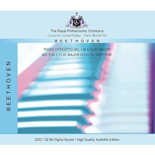 Ludwig van Beethoven, Royal Philharmonic Orchestra, Howard Shelley, Michael Roll - Piano Concerto No. 1 In E. Flat Major / No. 5 In E Flat Major Opus 73 'Emperor' (CD, Album) (Near Mint (NM or M-))