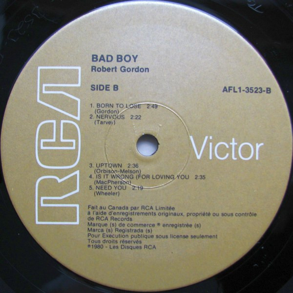Robert Gordon (2) - Bad Boy (LP, Album) (Mint (M)) - Image 4