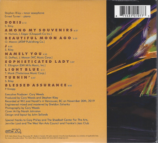 Stephen Riley With Ernest Turner - Original Mind (CD, Album) (Mint (M)) - Image 2