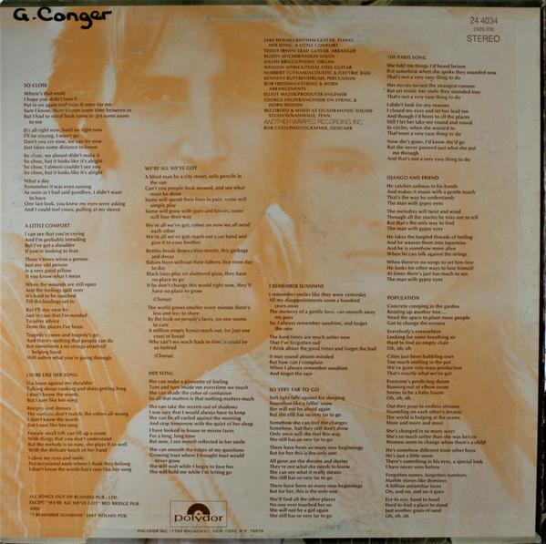 Jake Holmes - So Close, So Very Far To Go (LP, Album, Pit) (Mint (M)) - Image 2
