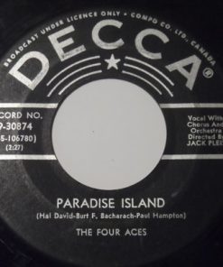 Alternative view of The Four Aces - Paradise Island / Ciao Ciao Bambina (Piove) (7", Single) (Very Good Plus (VG+))