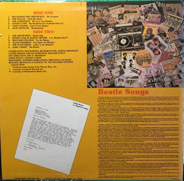 Various - Beatlesongs! (The Best Of The Beatles Novelty Records) (LP, Comp) (Mint (M)) - Image 2