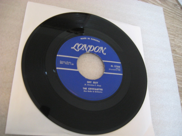 The Crystalettes - Shy Guy (7", Single) (Very Good Plus (VG+)) - Image 2