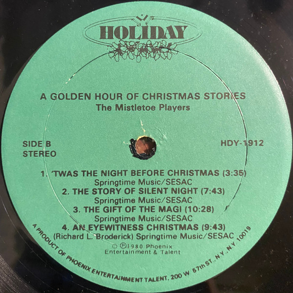 The Mistletoe Players - A Golden Hour Of Christmas Stories (LP) (Mint (M)) - Image 4