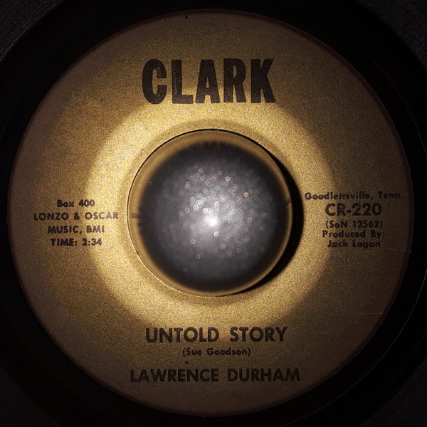 Lawrence Durham - I Wonder Where You Are / Untold Story (7") (Very Good (VG)) - Image 2