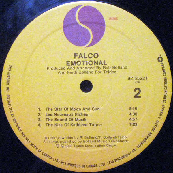 Falco - Emotional (LP, Album) (Mint (M)) - Image 4