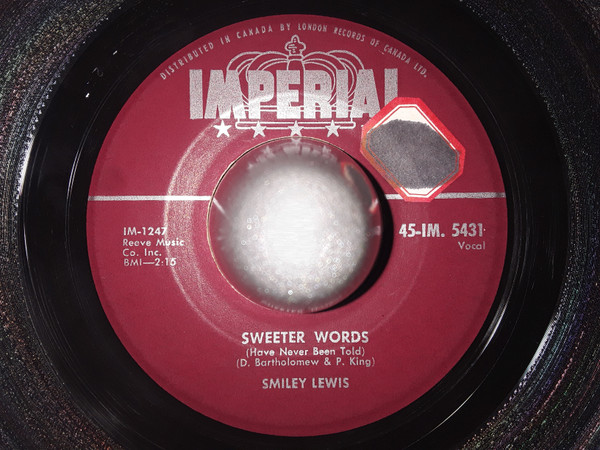 Smiley Lewis - You Are My Sunshine / Sweeter Words (Have Never Been Told) (7") (Very Good (VG))
