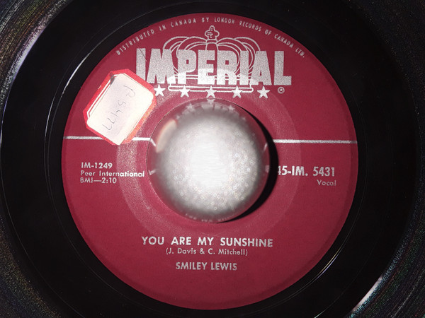 Smiley Lewis - You Are My Sunshine / Sweeter Words (Have Never Been Told) (7") (Very Good (VG)) - Image 2