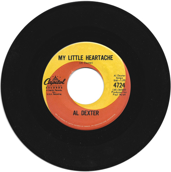 Al Dexter - I Won't Be Number Two (7", Single) (Very Good (VG)) - Image 2
