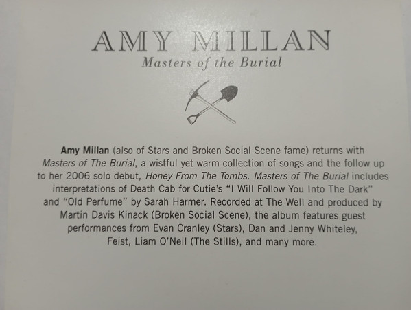 Amy Millan - Masters Of The Burial (CD, Advance, Album, Promo) (Near Mint (NM or M-)) - Image 2