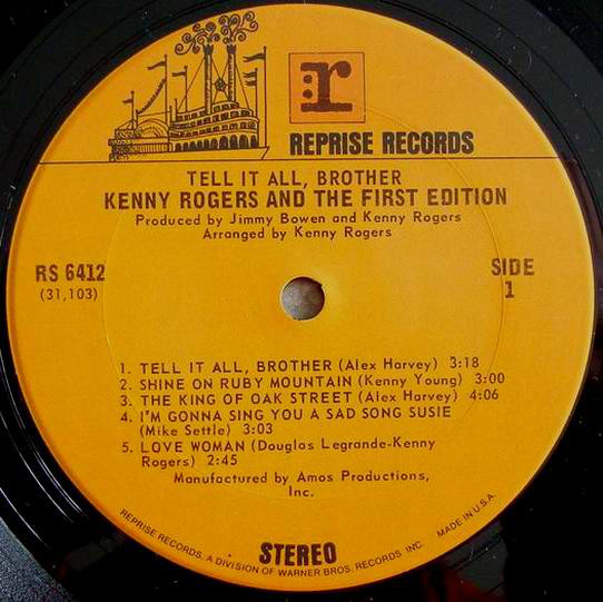 Kenny Rogers & The First Edition - Tell It All, Brother (LP, Album, Ter) (Mint (M)) - Image 3