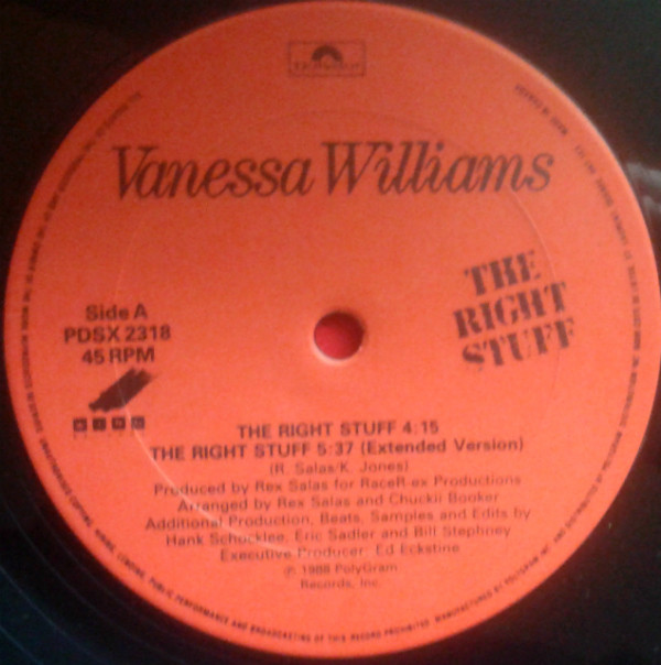 Vanessa Williams - The Right Stuff (12") (Mint (M)) - Image 3