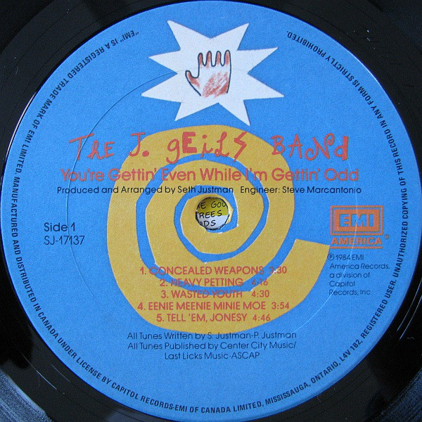 The J. Geils Band - You're Gettin' Even While I'm Gettin' Odd (LP, Album) (Mint (M)) - Image 3