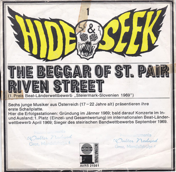 Hide & Seek (4) - The Beggar Of St. Pair / Riven Street (7", Single) (Near Mint (NM or M-)) - Image 2