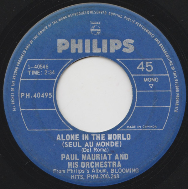 Paul Mauriat And His Orchestra - Love Is Blue (L'Amour Est Bleu) (7", Single, Mono) (Near Mint (NM or M-)) - Image 2