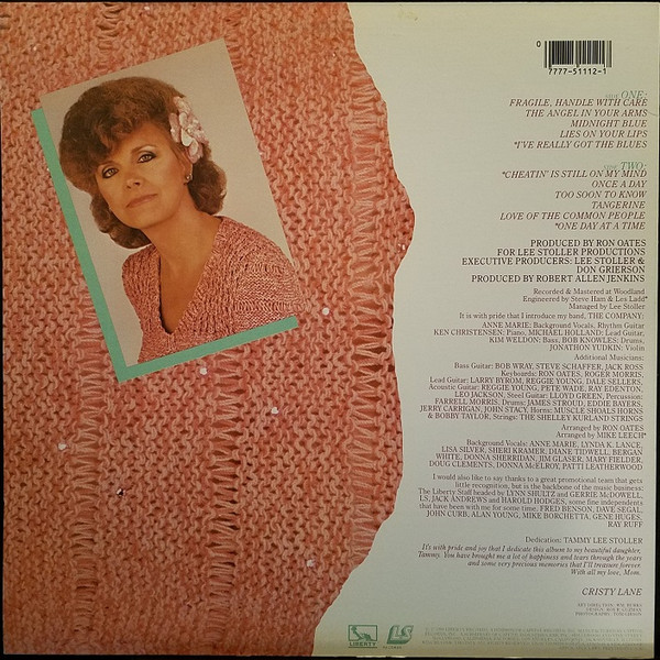Cristy Lane - Fragile - Handle With Care (LP, Album) (Mint (M)) - Image 2