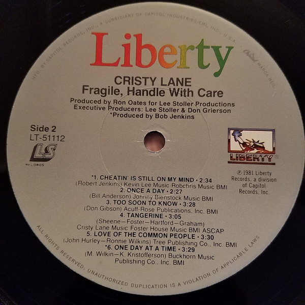 Cristy Lane - Fragile - Handle With Care (LP, Album) (Mint (M)) - Image 4