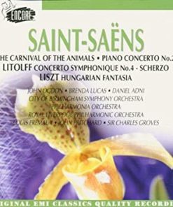 Camille Saint-Saëns, Henry Litolff, Franz Liszt / John Ogdon, Brenda Lucas, Daniel Adni / Louis Frémaux, John Pritchard, Sir Charles Groves - The Carnival of the Animals • Piano Concerto No. 2 • Concerto Symphonique No. 4 – Scherzo • Hungarian Fantasia (CD, Comp, RE, RM) (Near Mint (NM or M-))