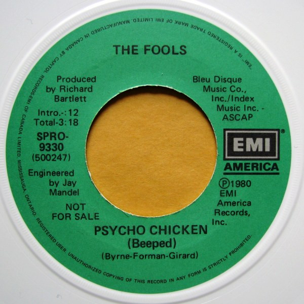 The Fools - Psycho Chicken (7", Single, Promo, Whi) (Near Mint (NM or M-))