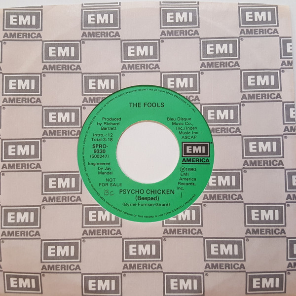 The Fools - Psycho Chicken (7", Single, Promo, Whi) (Near Mint (NM or M-)) - Image 3