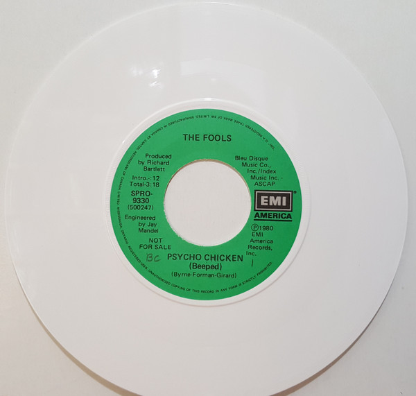 The Fools - Psycho Chicken (7", Single, Promo, Whi) (Near Mint (NM or M-)) - Image 4