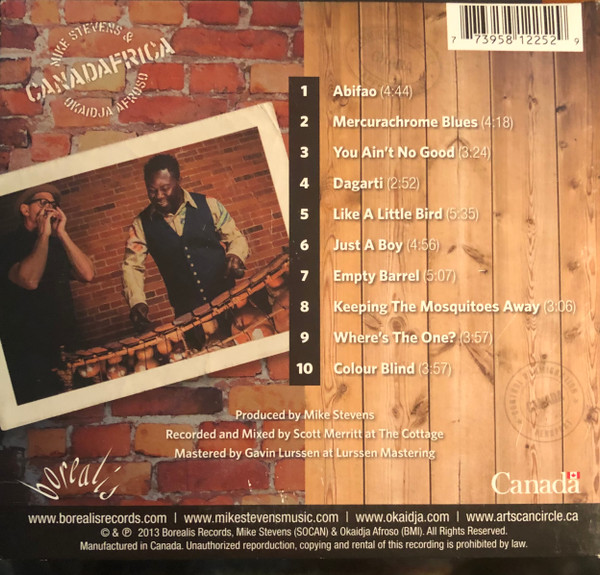 Mike Stevens (8), Okaidja Afroso - Canadafrica Where's The One? (CD, Album) (Near Mint (NM or M-)) - Image 2