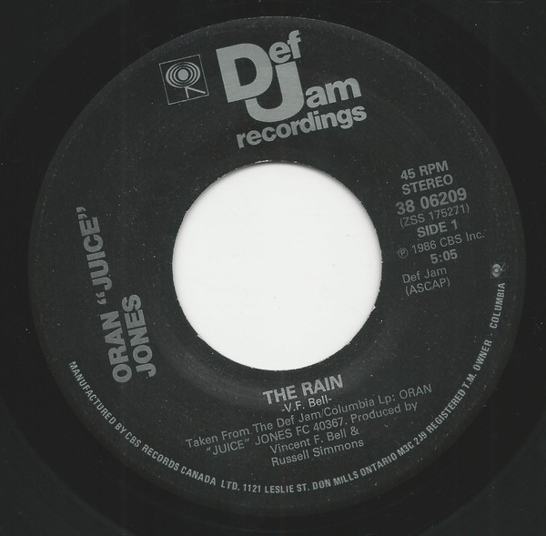 Oran 'Juice' Jones - The Rain (7", Single) (Near Mint (NM or M-))